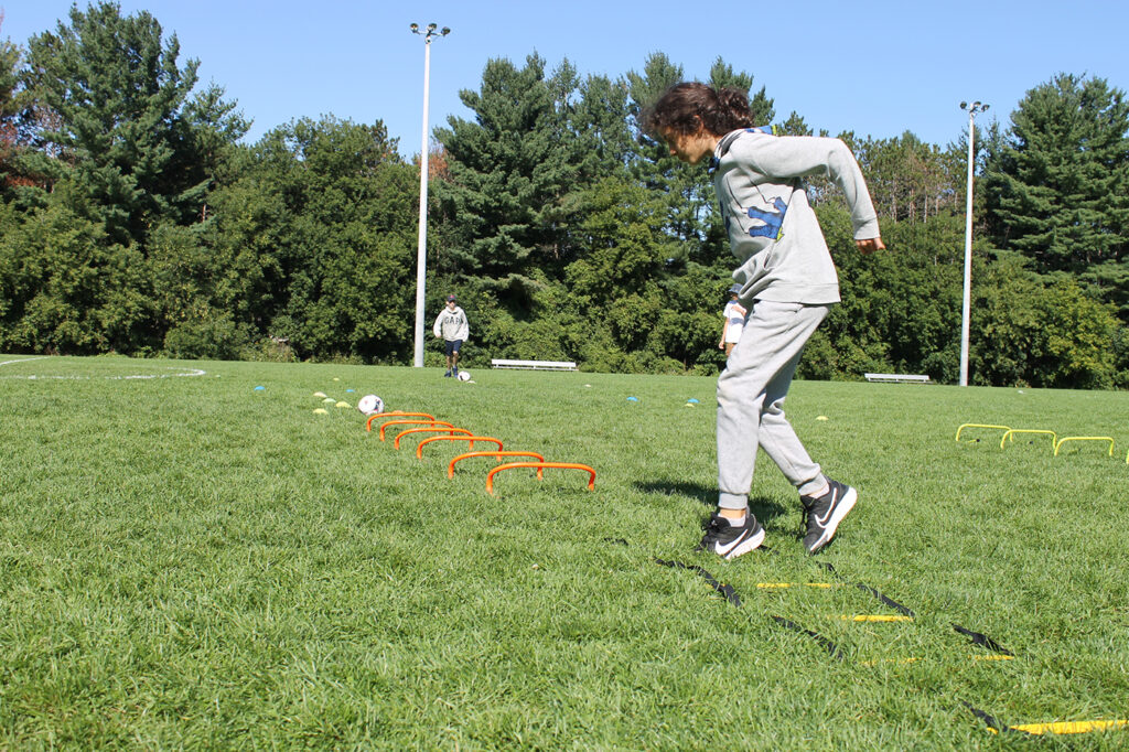 Agility ladder mastery.